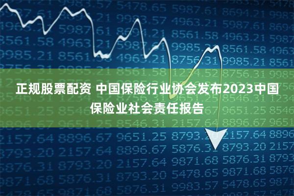 正规股票配资 中国保险行业协会发布2023中国保险业社会责任报告